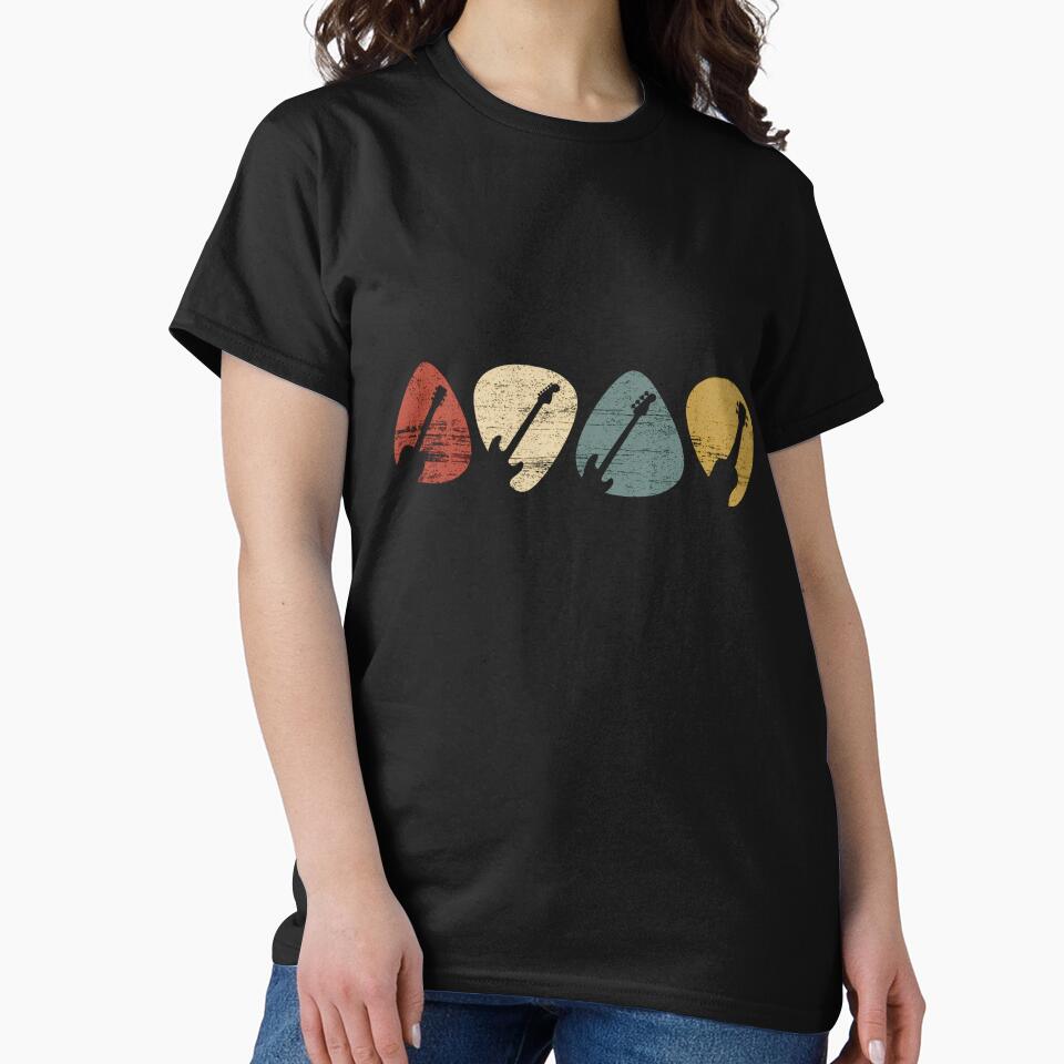Guitar Pick Retro Electric Silhouette by designbychow