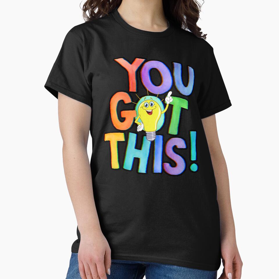 "You Got This" inspirational, motivational, encouraging, bright colors, light bulb moment by karinasalwaszka