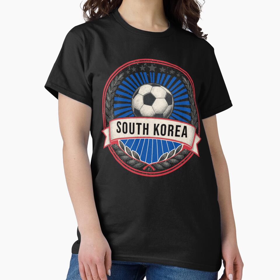 South Korea Vintage Soccer Crest — Retro Korean Football Badge Fan Emblem by icemanphotos