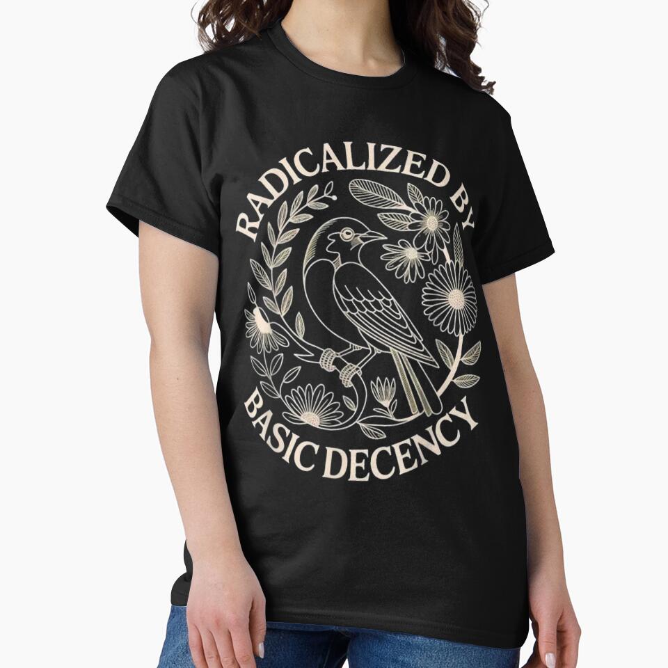 Radicalized By Basic Decency Floral Empowerment Feminist Design by michealhunt1