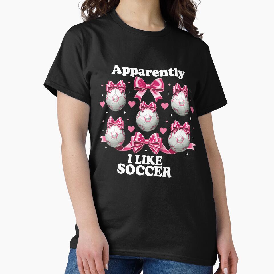 Apparently I Like Soccer Pink Bow Coquette by Betsytiptoe