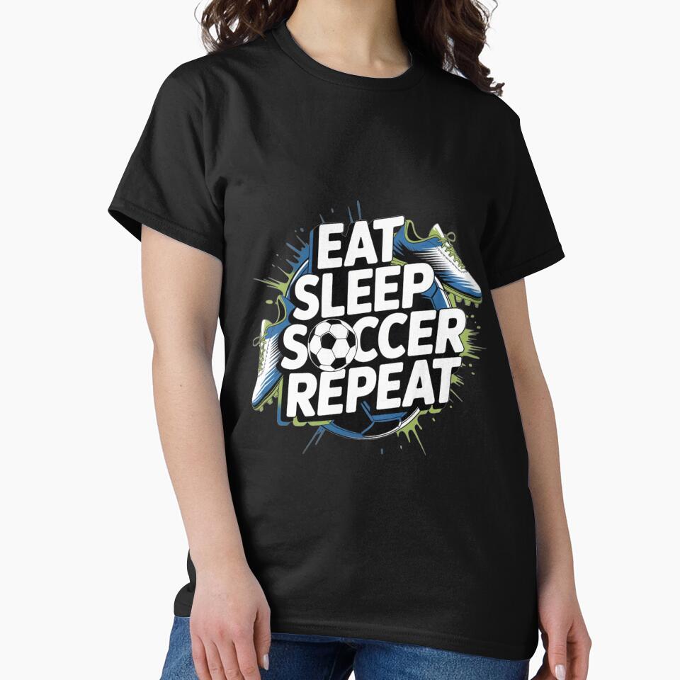 Eat Sleep Soccer Repeat | Football Sports Lover | Soccer Fan by PIXENTRA