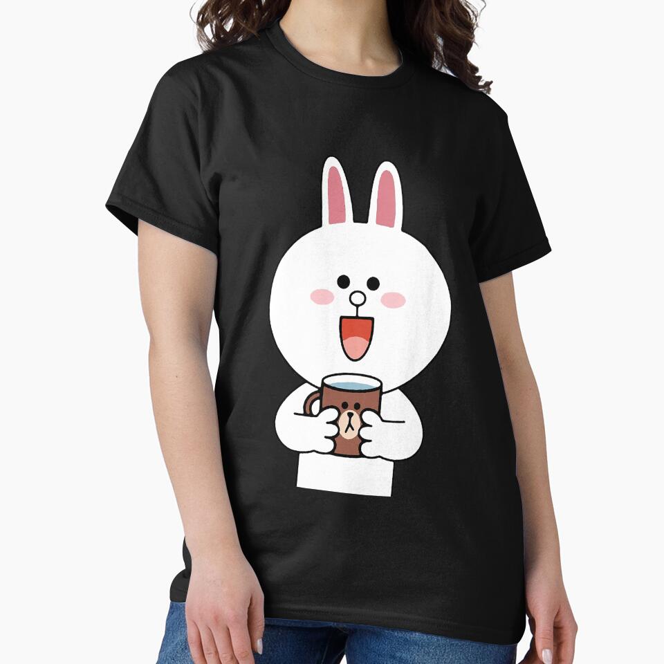 Cute Cony Bunny Rabbit Brown Bear Lovers Forever Classic, For Men Women Unisex Logo by BRTPBM