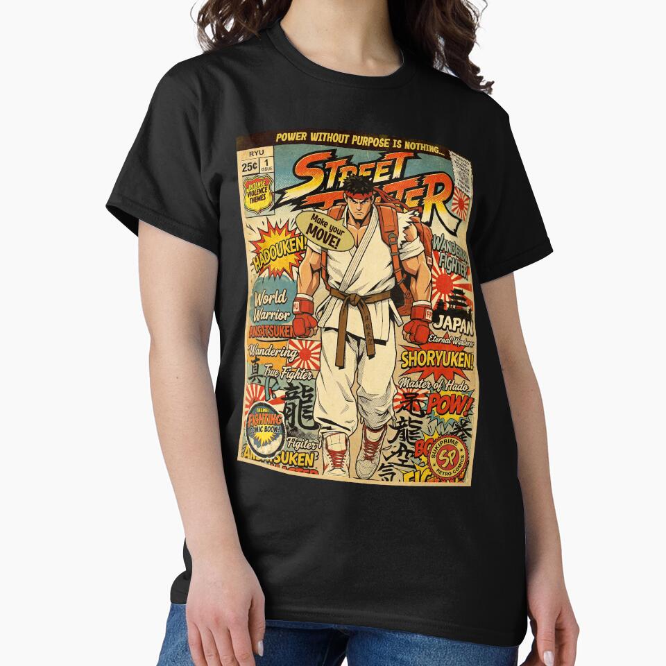 Street Fighter Ryu Retro Vintage Comic Cover Art by Back2Collage