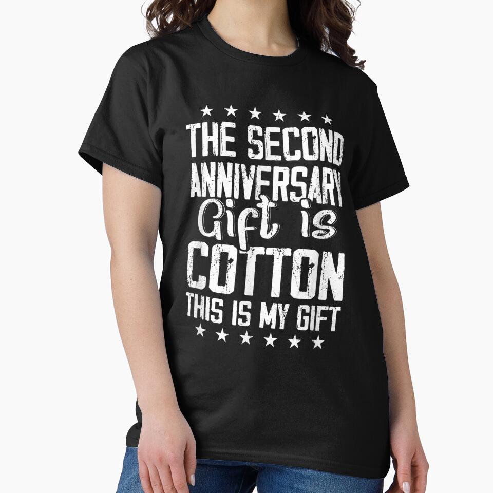 2nd Wedding Anniversary Cotton Him Husband Her by AgnesGeller