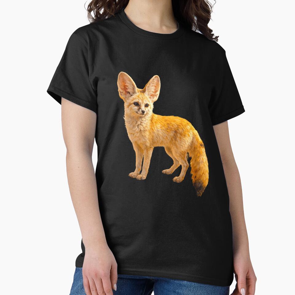 Fennec Fox T-Shirt - Desert Animal Tee - Impressionist Wildlife Shirt by Art Lea