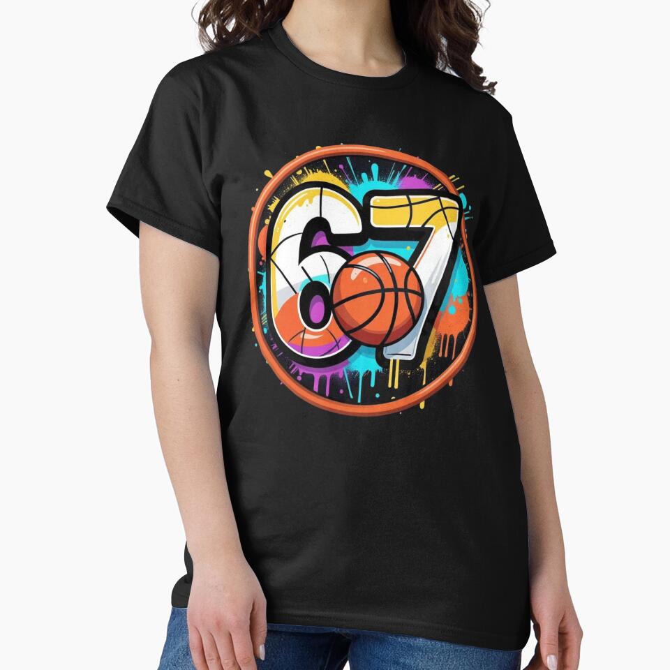 Funny Six Seven 67 Meme Gen Alpha 67 Basketball for Kids by GrumpySableye