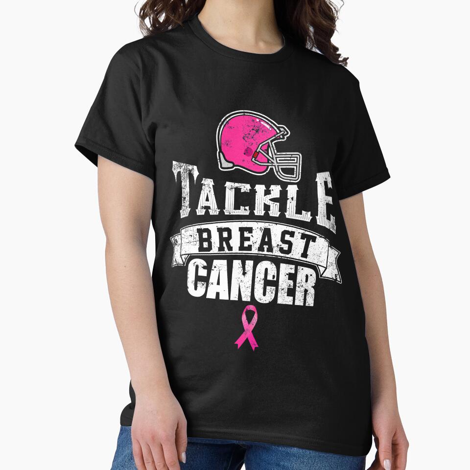 Tackle Breast Cancer T-Shirt by AllStarMerch