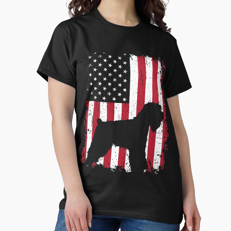 Soft Coated Wheaten Terrier Dog USA Flag Patriotic 4th of July by rafaeltto
