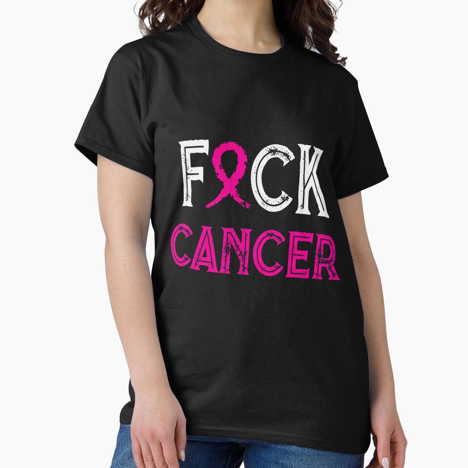 F*ck Cancer Breast Cancer Awareness T-Shirt by AllStarMerch