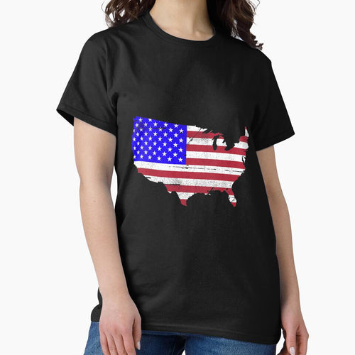 American Map T-Shirt for Men and Women by AllStarMerch