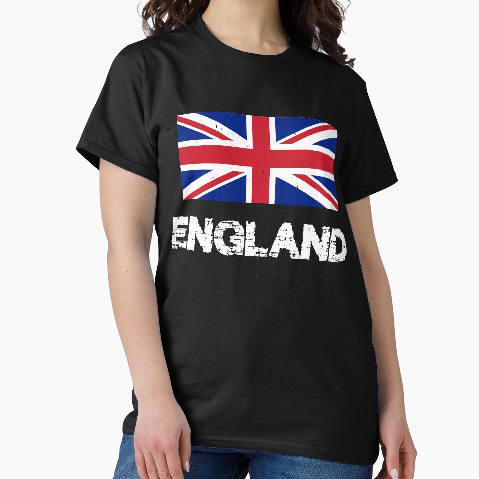 England Flag T-Shirt for Men and Women by AllStarMerch