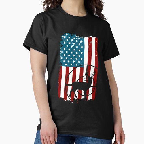 American Flag Hunting USA T-Shirt by AllStarMerch