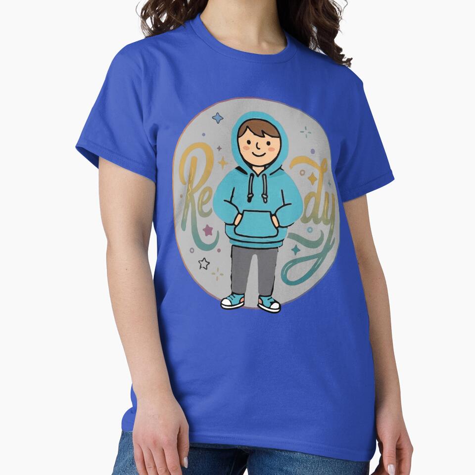 Cute Ready Boy Hoodie Character Illustration by BestChoiceService