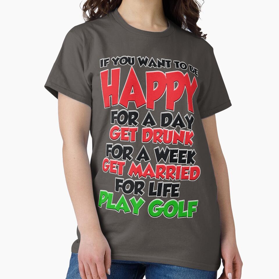 If You Want To Be Happy Golf by Fairyjam