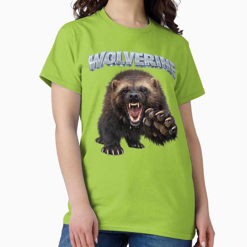 Fierce Wolverine 3D Roaring Wild Animal Design by Imagetore