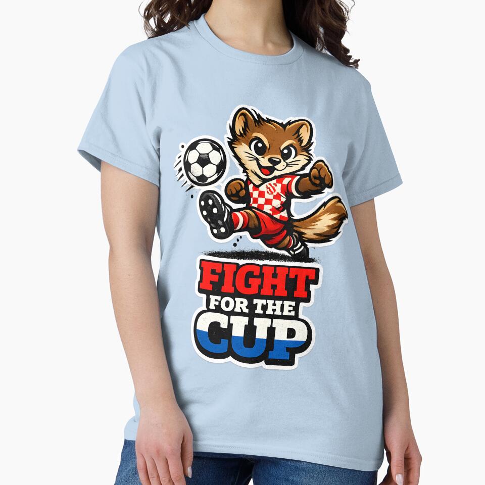 Cute Croatia Marten Football Mascot – Fight for the Cup Soccer Player Sticker, T-Shirt & Vector Design by  Artistry in Motion by MADsrecreation