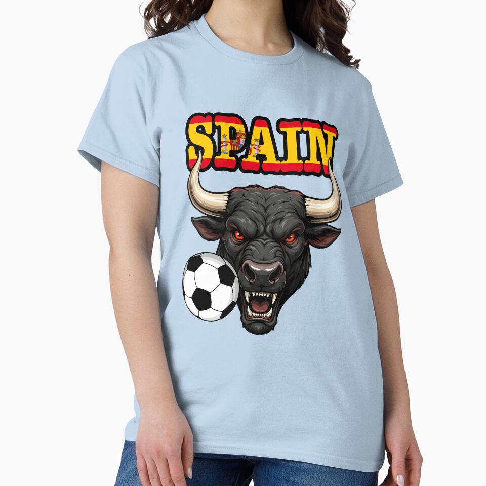 Spain Football Bull Mascot Sport Logo by Sarah'sCreativeLab