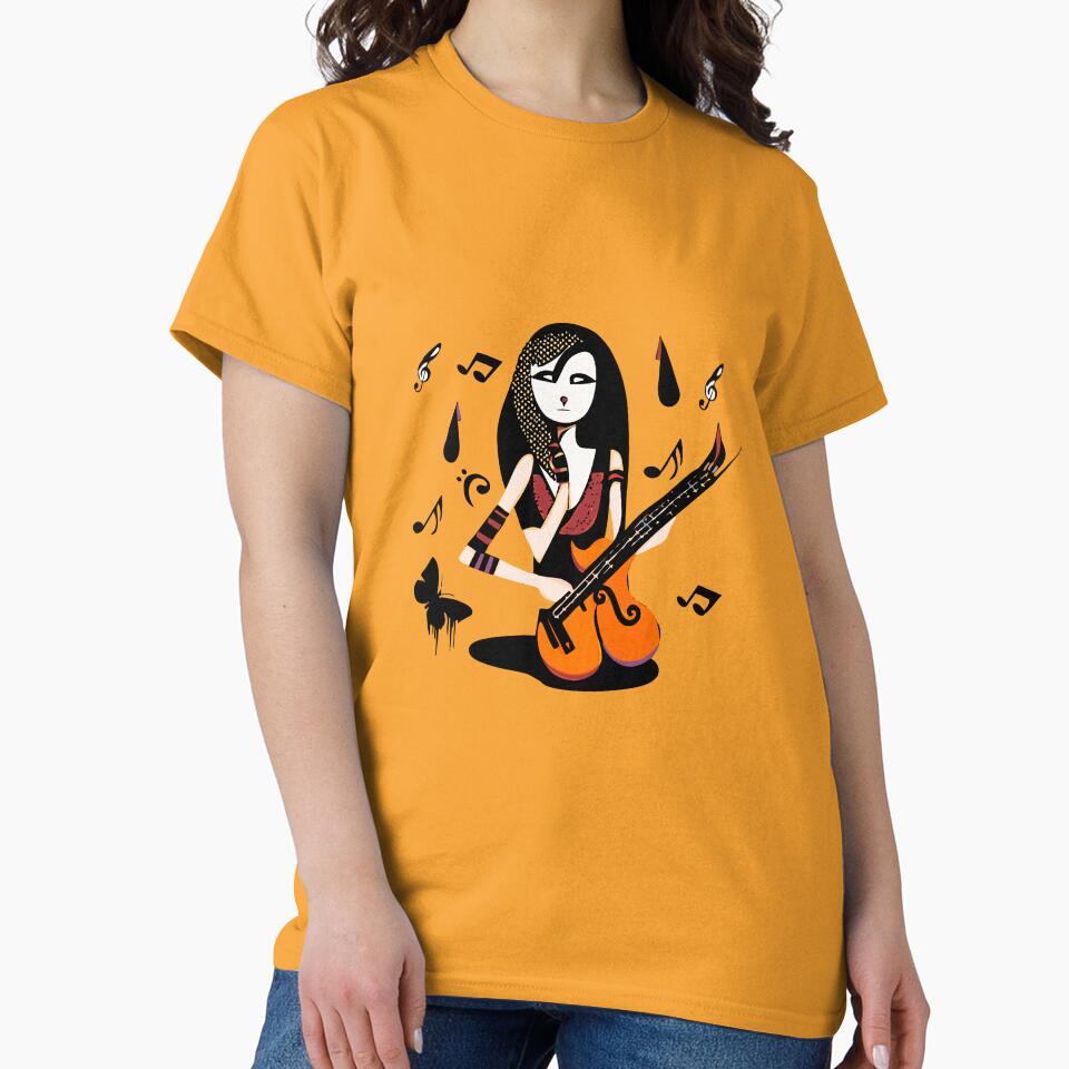 "Melodic Strings: Black Blouse and Violin" by FunnyShopGirl