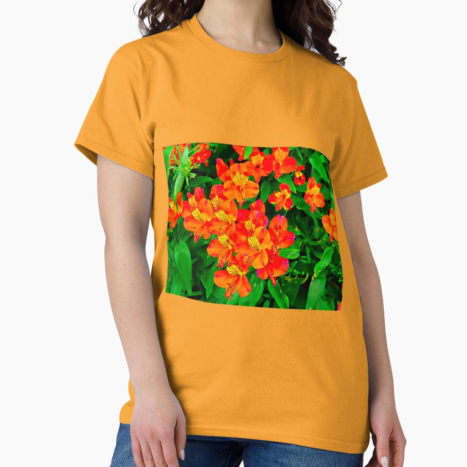 Vibrant Orange flowers summer pattern by santoshputhran