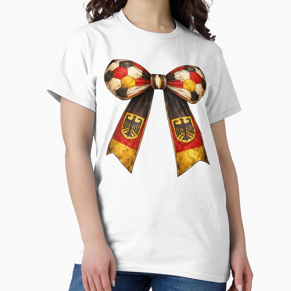 Germany Flag Vintage Patriotic Soccer Bow with Eagle Country Style by MuniraWearify
