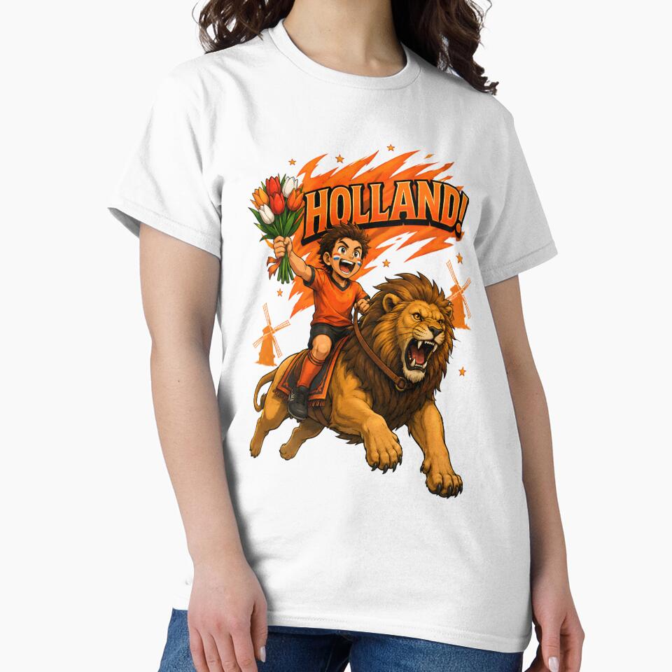 Netherlands Lion Football Fan T-Shirt by Drofted