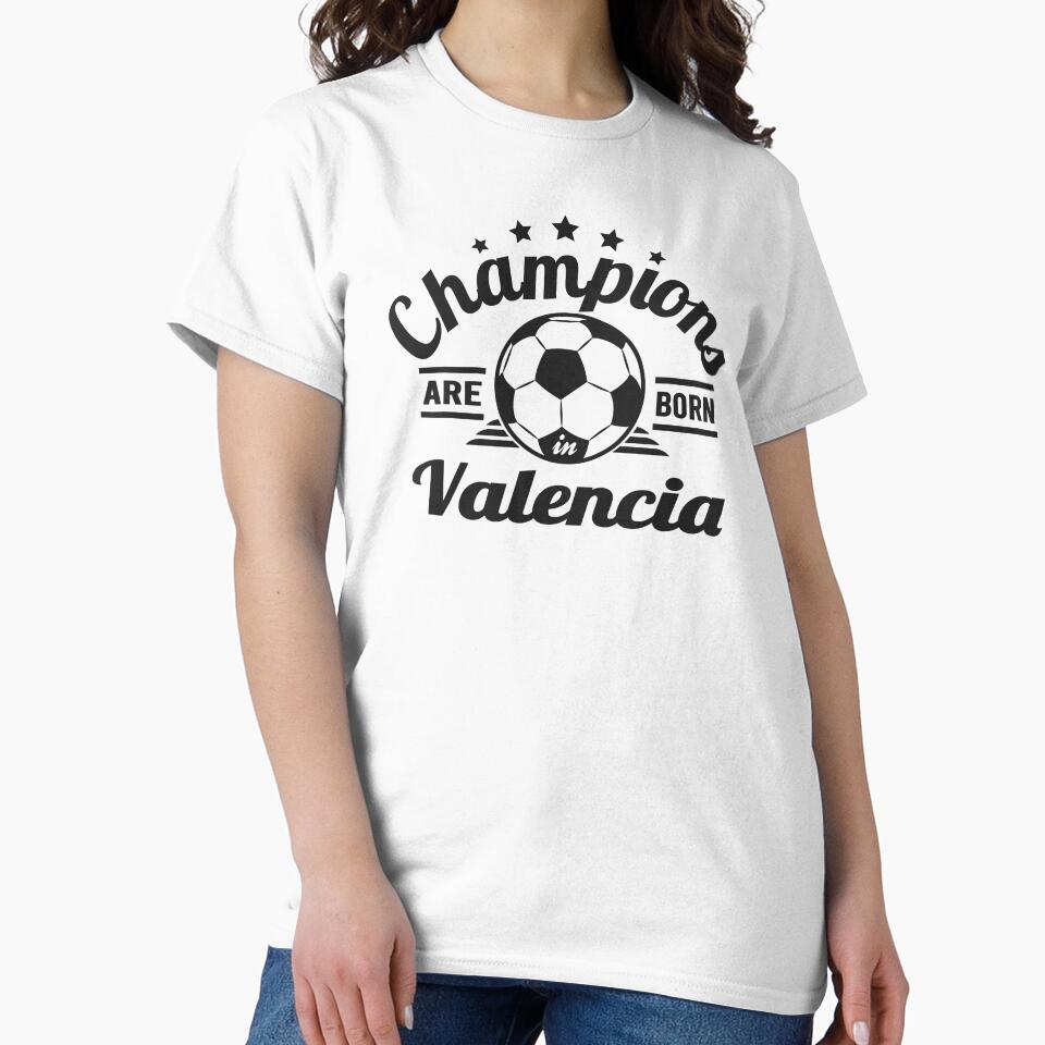 Champions Are Born In Valencia , football fans vintage gift by lamjar-art