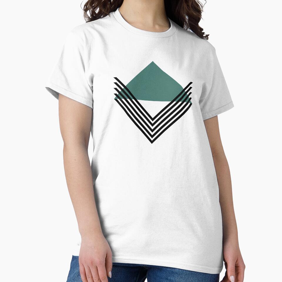 Blue Triangle and Black Lines. Geometric Design. Casual Style. Urban Style. Modern Design. by ElenasCorner