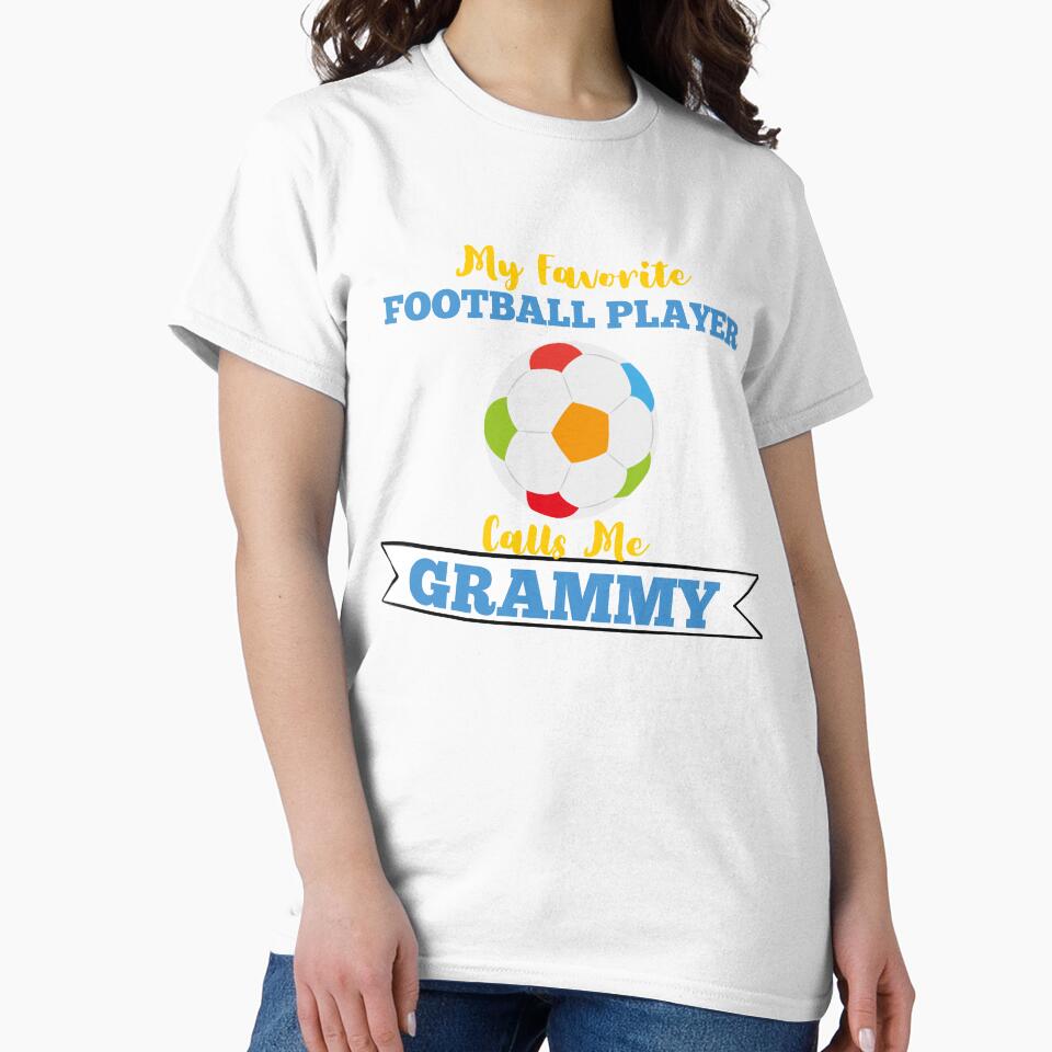 My Favorite Football Player Calls Me Grammy Grandparents by MagicSD Designs