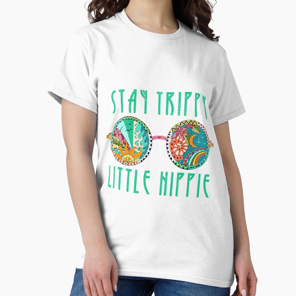 Funny Stay Trippy Little Hippie Glasses Men Women Gift by AntonetteSimo