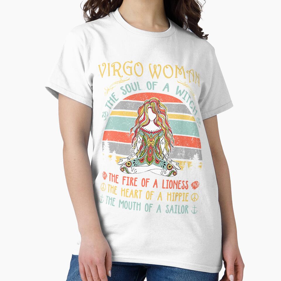 Virgo Woman The Soul Of A Witch Vintage Birthday Gift by AntonetteSimo