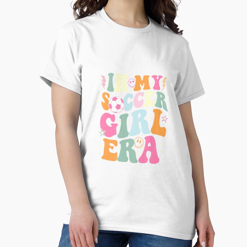 In My Soccer Girl Era Retro Groovy Soccer Girl by HazelWCagle