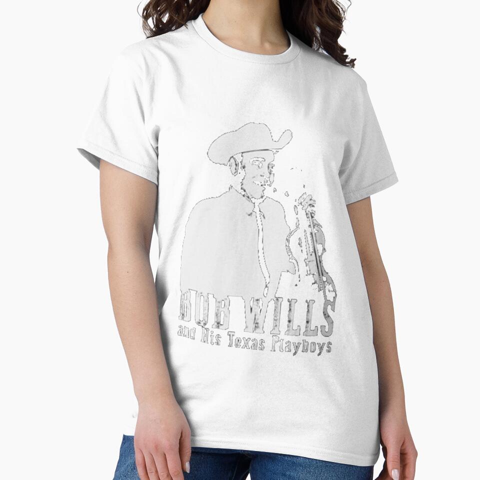 Bob Wills - The White Stencil Slim Fit by VenusTeeShirt