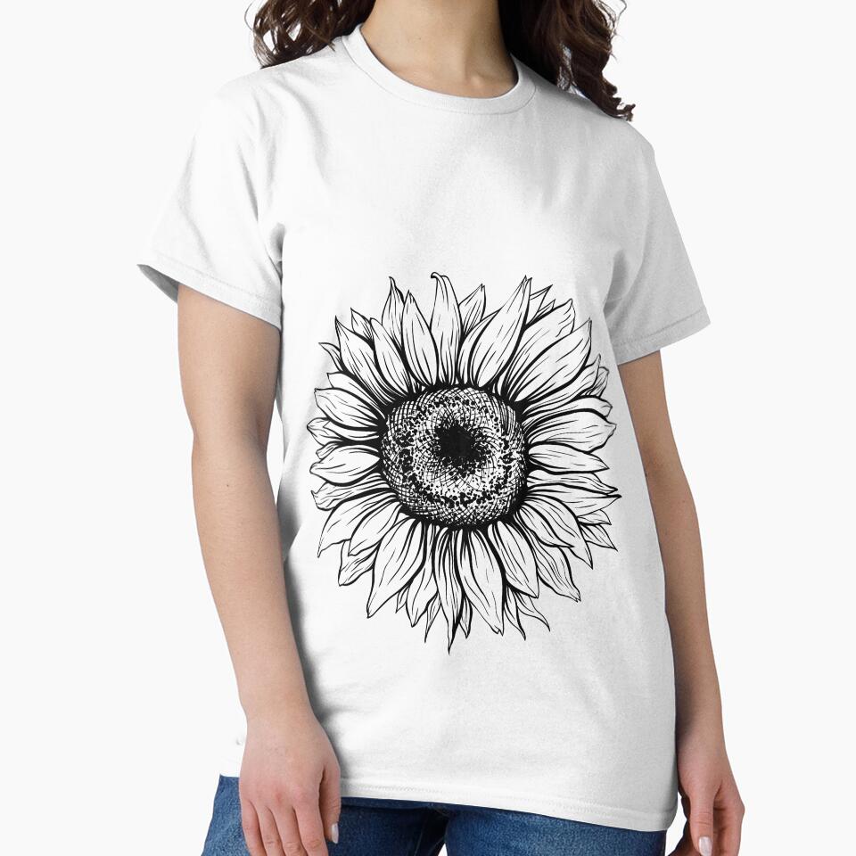 Women Sunflower Summer Funny Sunflower Graphic Short Sleeve by Martin-bivert