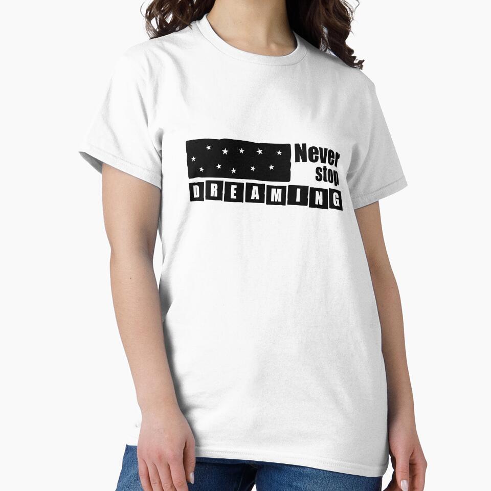 Never Stop Dreaming. Simple Quote. Typographic Design. Urban Style. Casual Style. Modern Design. Simple Design. by ElenasCorner