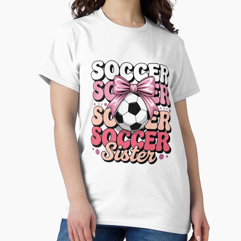 Groovy Soccer Sister Coquette Bow Soccer by repconomArt