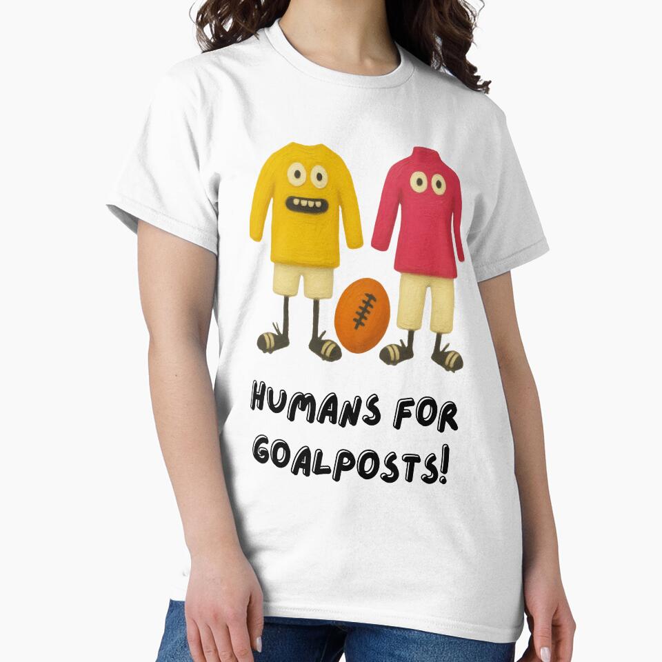 Humans for goalposts by LagoonandBeans