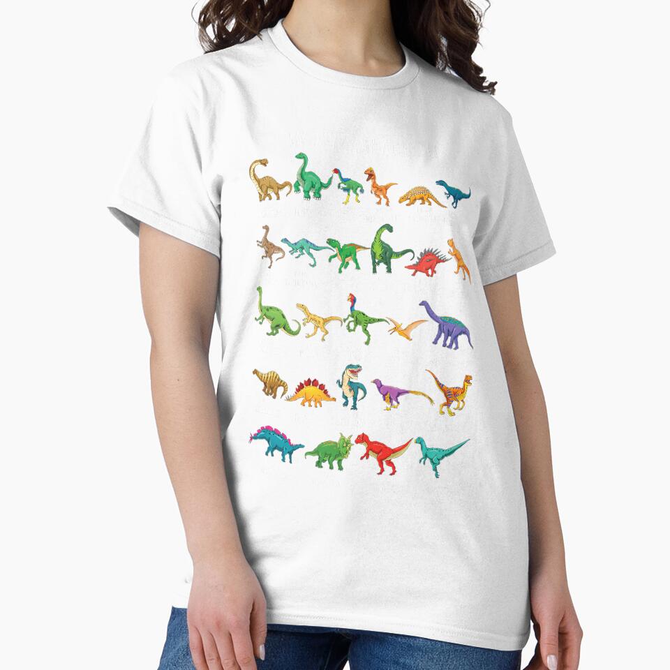 Types Of Dinosaurs Alphabet A-Z ABC Dino Identification Short Sleeve by cleefussraj