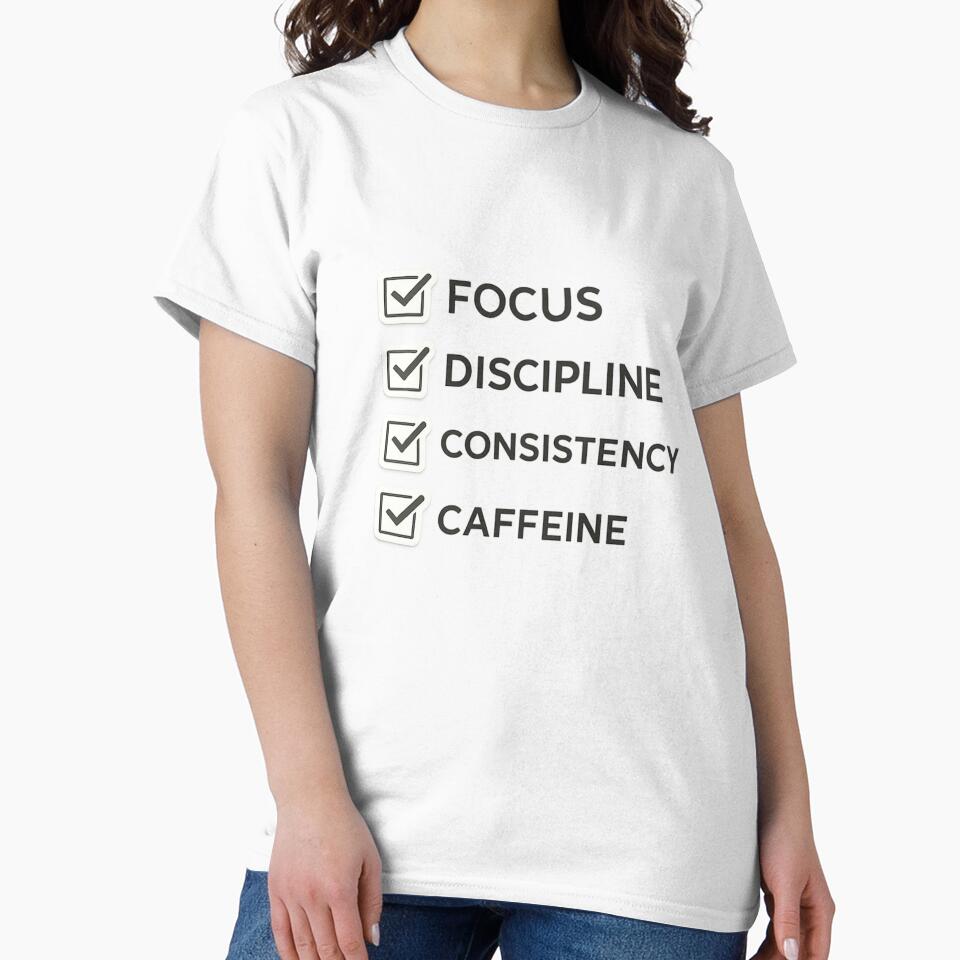 Daily Essentials Checklist – Focus Discipline Consistency Caffeine by Raven Studios