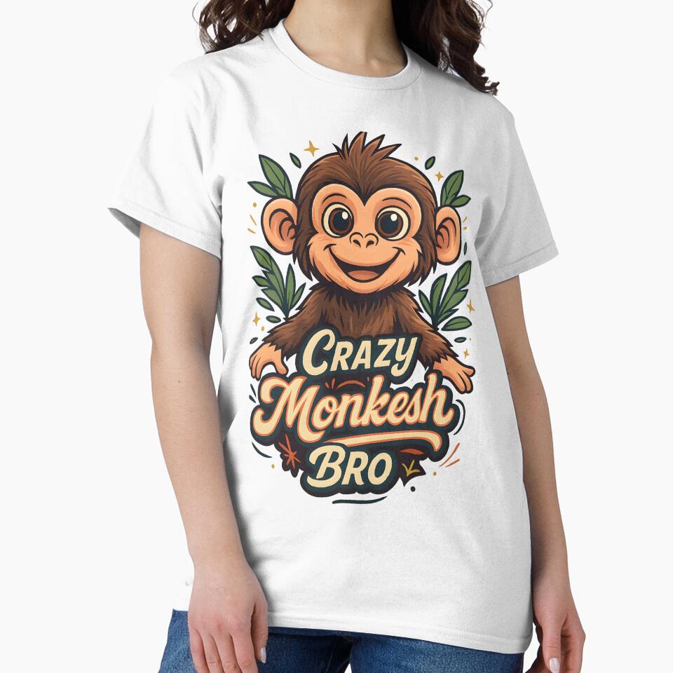 Crazy Monkesh Bro Design Art latest Design art collection ideal for thsirt, premium oversized hoodies and sweatshrits, by Holadiseno