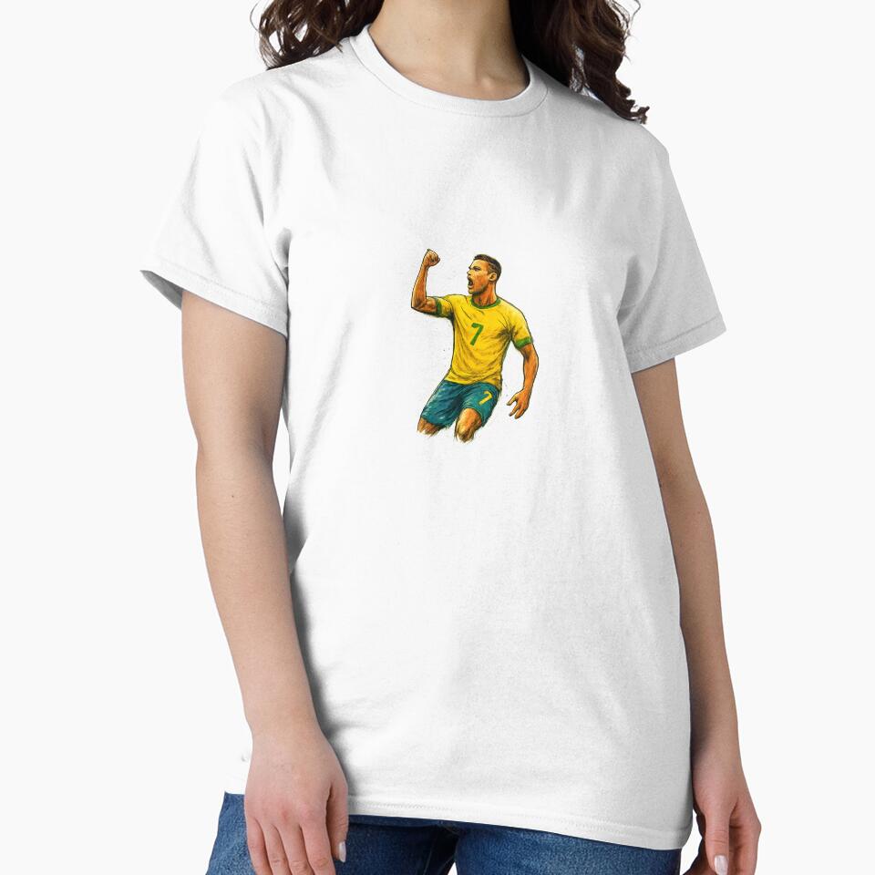 Energetic Soccer Celebration – Number 7 Sketch Art by edimoraes