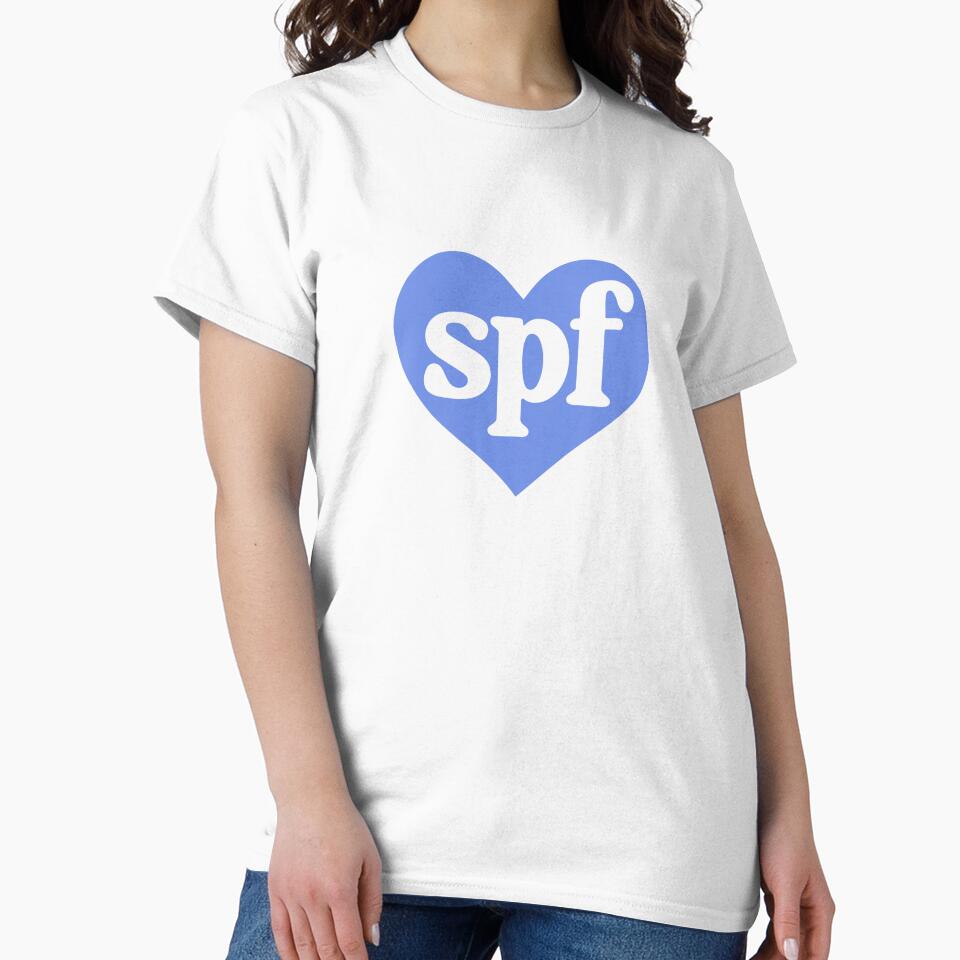 I Love SPF Skincare Lover Blue Aesthetic by Creative Brat Design Studio