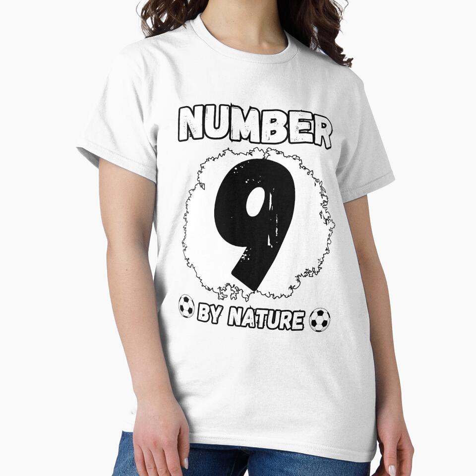 Numer 9 for Soccer, Football Natural Striker by KrisRubinArt