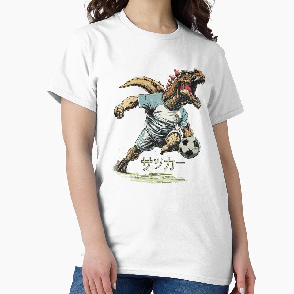 Soccer Saurus - Soccer Dinosaur by Numero14