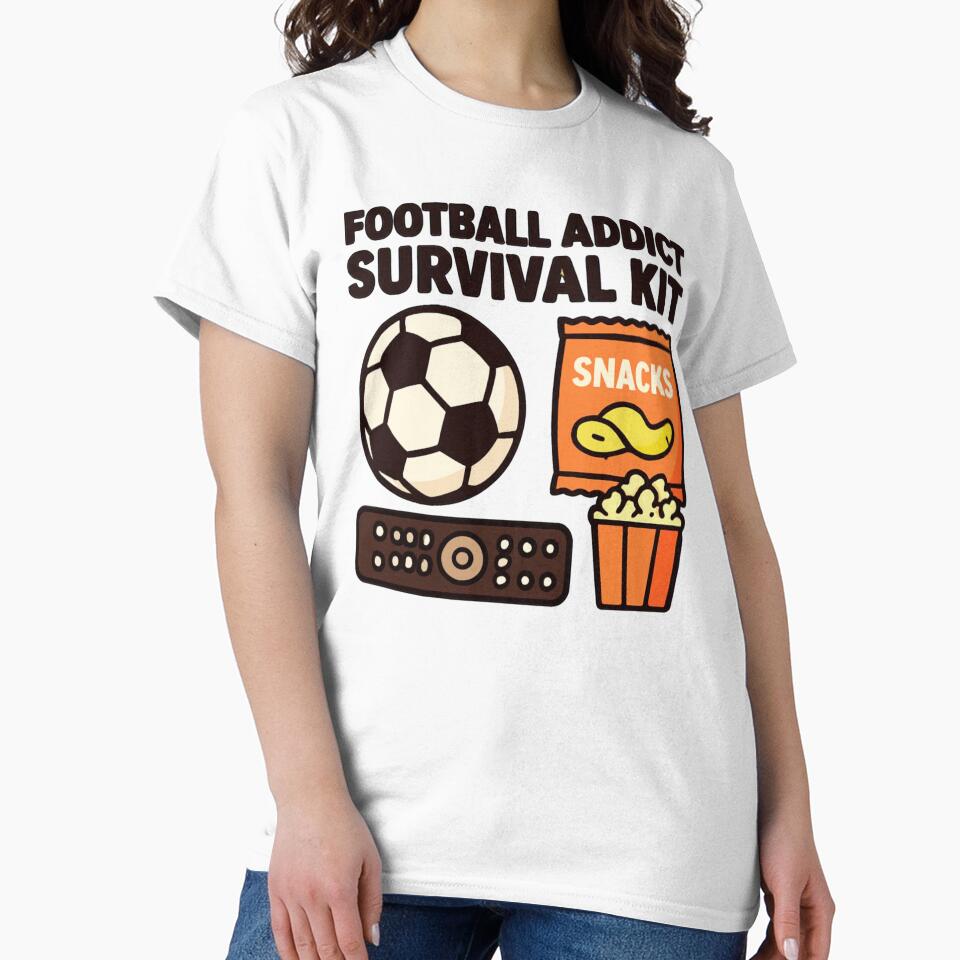Football Addict Survival Kit Funny Soccer Fan Design by GreennieArt
