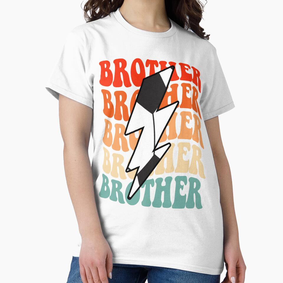 Soccer Brother Retro Groovy Lightning Bolt Father’s Day by Christina-grich