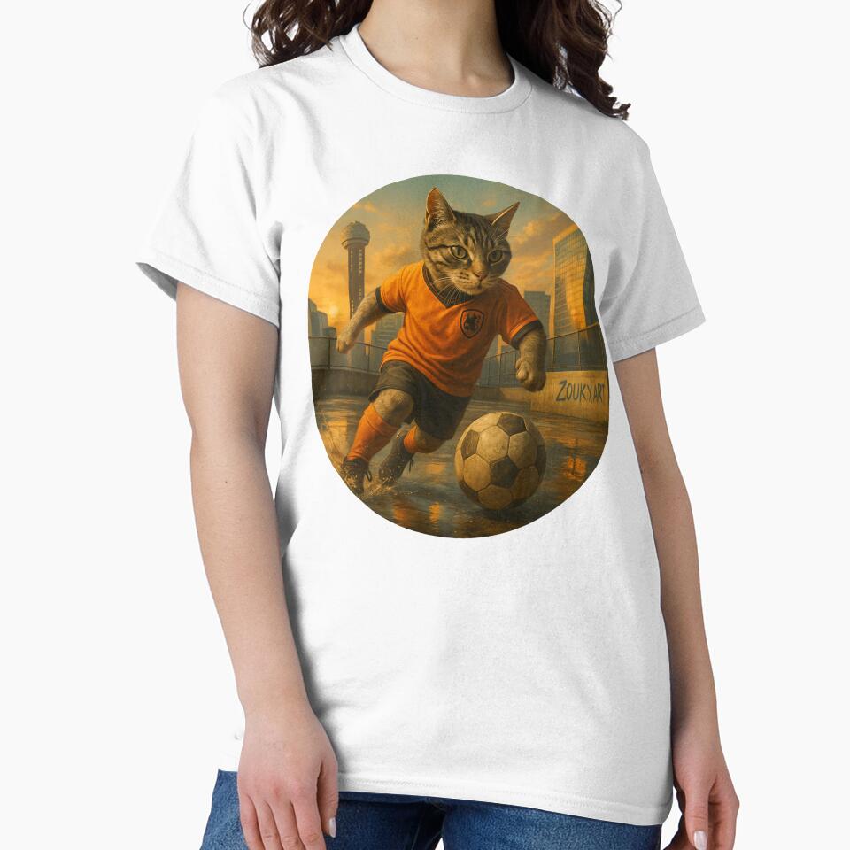 Dutch Soccer Orange Cat – Athletic Feline with Global Game Energy by Zouky.art