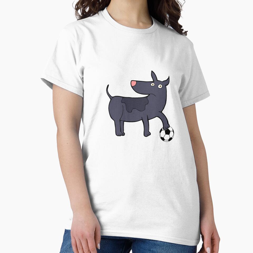 Funny dog with soccer ball by ijdesigns