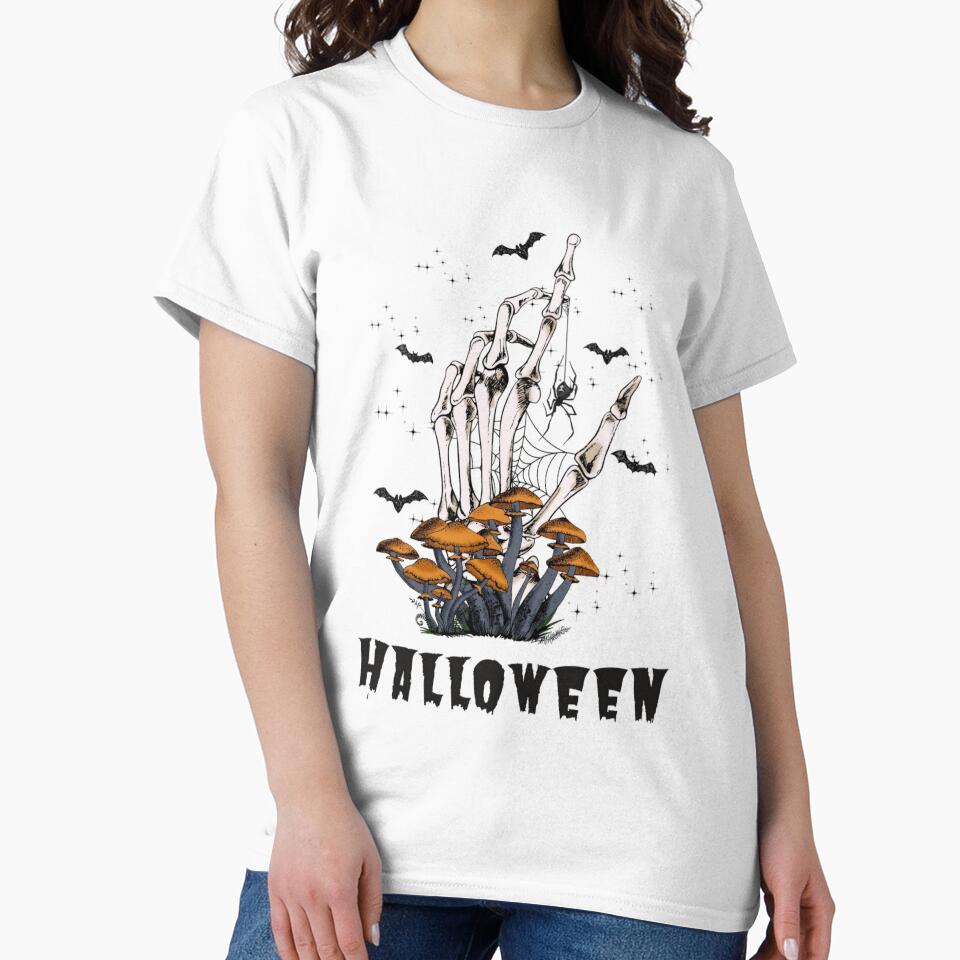 Skeleton Hand Halloween Graphic T-Shirt by KARSCORP