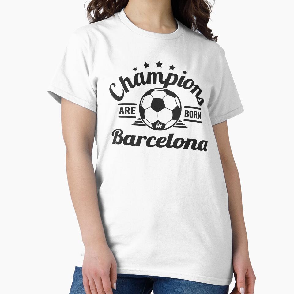 Champions Are Born In Barcelona , football fans vintage gift by lamjar-art